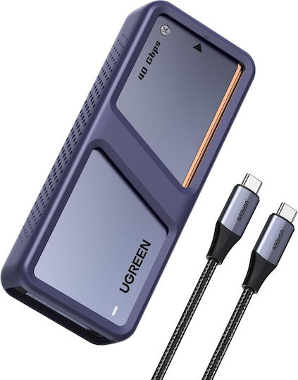 Ugreen D703 Hard Drive Case for M.2 SATA III NVME with SATA / Thunderbolt Connection in Gray Color