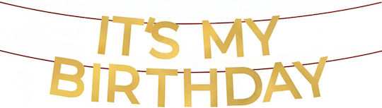 Златиста Светлинна Гирлянда It's My Birthday 3m
