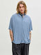 Resort Short Sleeve Shirt in Wide Line Blue Mirage