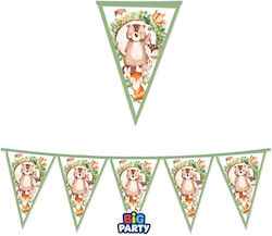 Party Decorations Triangular Flags Forest Animals 3m