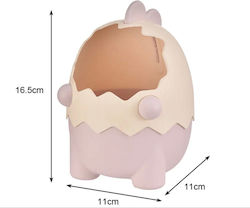 Pencilia Επιτραπέζια Θήκη Οργάνωσης Dino Egg Ροζ 16,5×11,5εκ