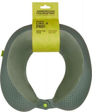 American Tourister Travel Pillow Memory Foam Green