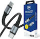 3MK Hyper USB 2.0 Cable USB-C male - USB-C 60W PD Μαύρο 0.5m