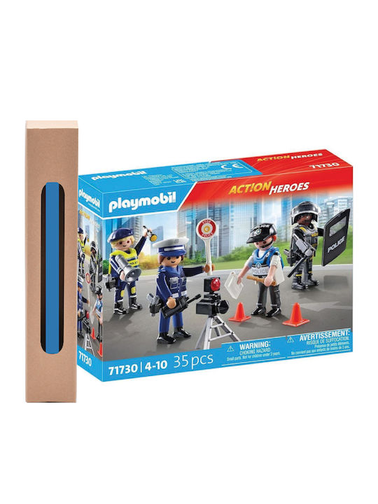 Easter Candle with Toy Action Heroes Police Figures Set for Ages 4-10 Playmobil