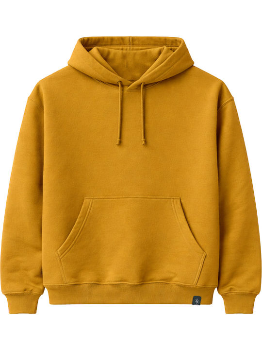 Sweatshirt With Hood Brown