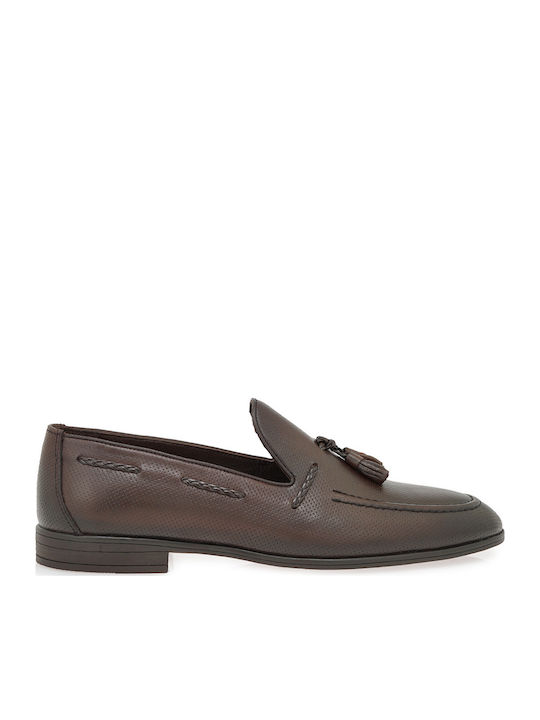 Δερμάτινα Ανδρικά Loafers σε Καφέ Χρώμα