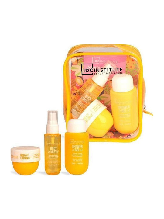IDC Institute Radiant Skin Glow Body Ritual Travel Set Travel Set for Body Cleaning & Brightening 3 Pieces