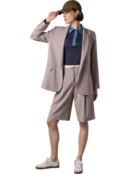 Passager Damen Doppelreihiges Blazer Braun Púro