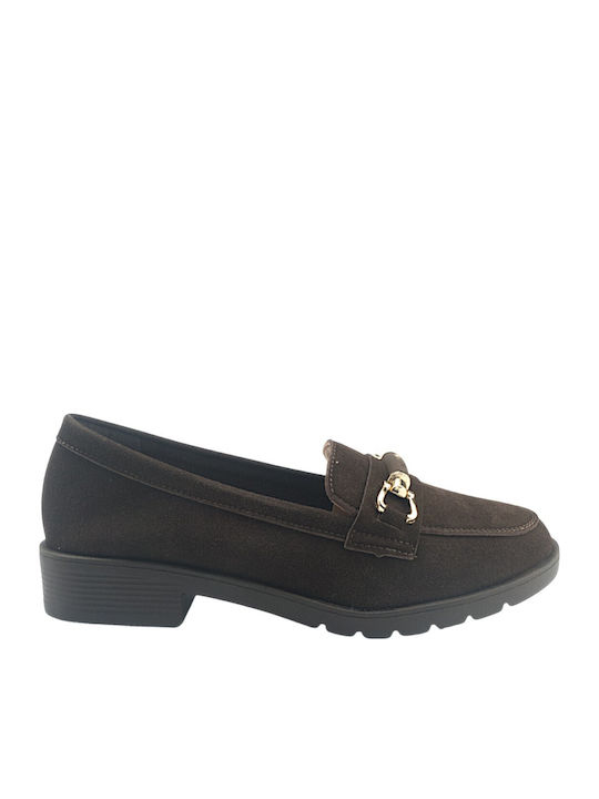 Γυναικεία Loafers σε Καφέ Χρώμα