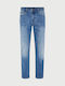 Men's Slim Tapered Fit Blue Jeans Pants