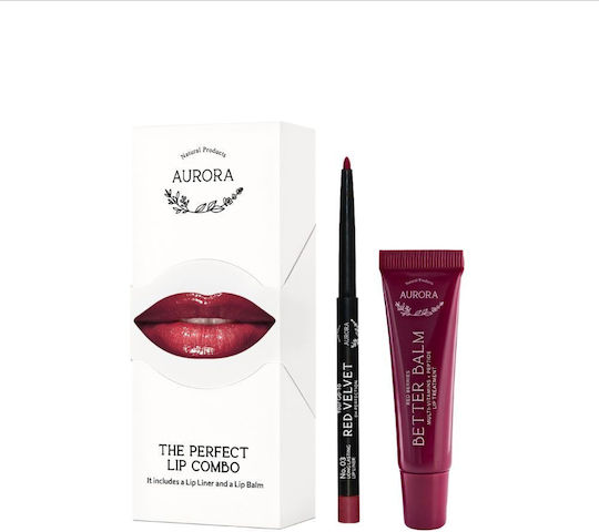Aurora Natural The Perfect Lip Combo Makeup Palettes & Sets For Lips Red Velvet Red Berries 2 Pieces
