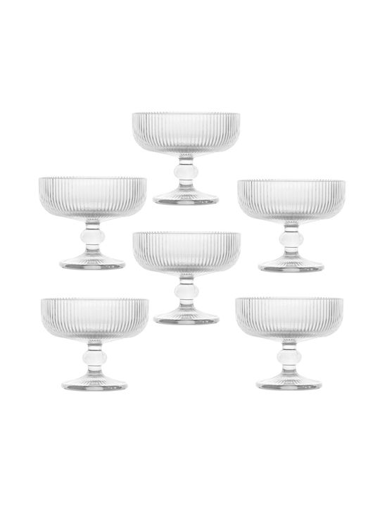 Raki Servierschalen Eiscreme Rund Glas Transparente mit Durchmesser 12cm 6 Stück