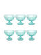 Raki Serving Bowls Ice Cream Round Glass Green With Diameter 12cm 6 Pieces