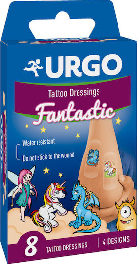 Urgo Tattoo Kids Детски Самозалепващи Лепенки 8 Броя