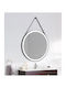 Bathroom Mirror Imanda Led Touch Mirrorlux Selene S-4676b Round Diameter 800mm Black