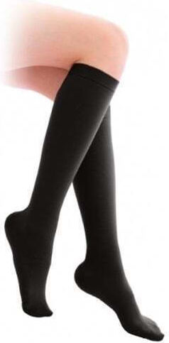 Adco Calf High Socks 21-30 mmHg Black