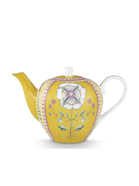 PiP Studio Lily Lotus Teapot Ceramic Yellow