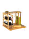 Relaxdays Suport Sticle Lemn Maro 26.5x40.5x33cm