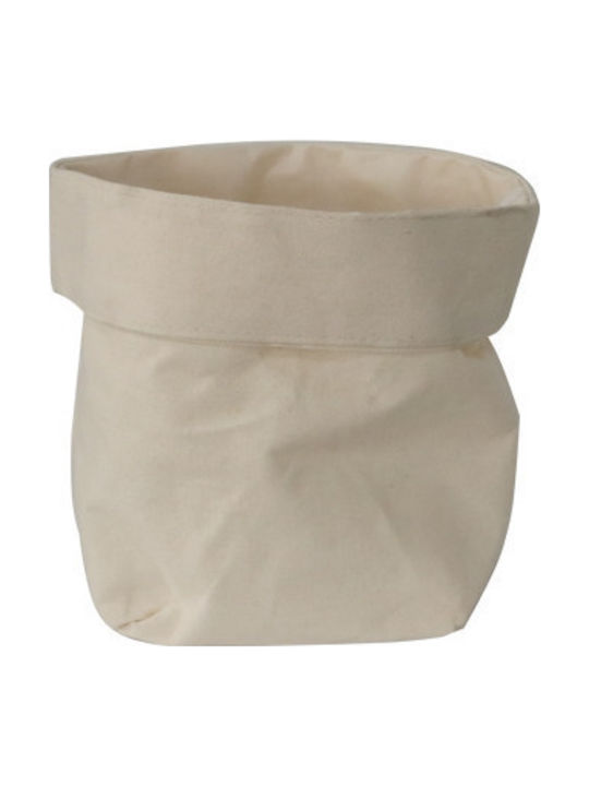 Raki Textile Καλάθι Ψωμιού Υφασμάτινο Λευκό 15x15x26cm