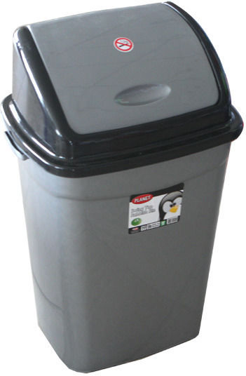 Raki Coș de Gunoi Plastic Gri 50l