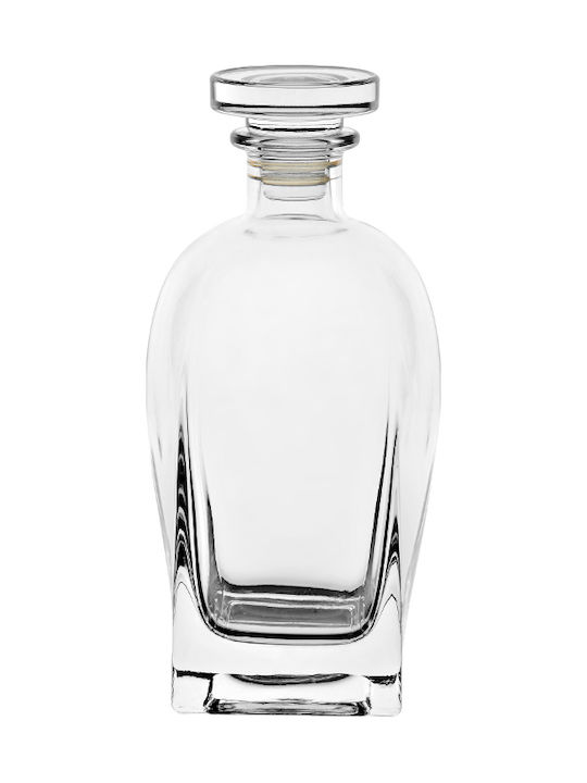 Vidivi Ducale Decantor Din Sticlă Pentru Servirea Whiskey 24.5cm Cu Dop Alb 700ml