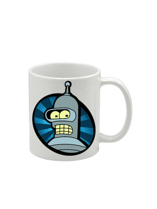Weiße Tasse Futurama