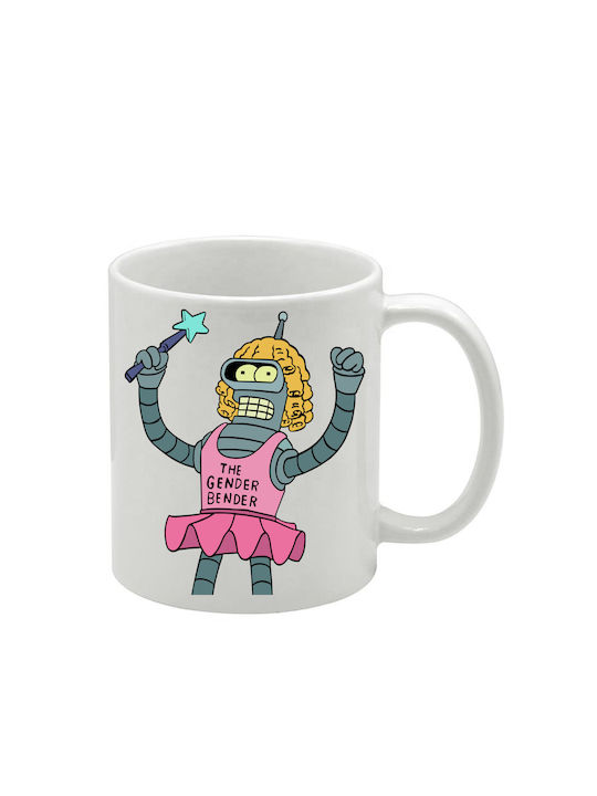 Weiße Tasse Futurama