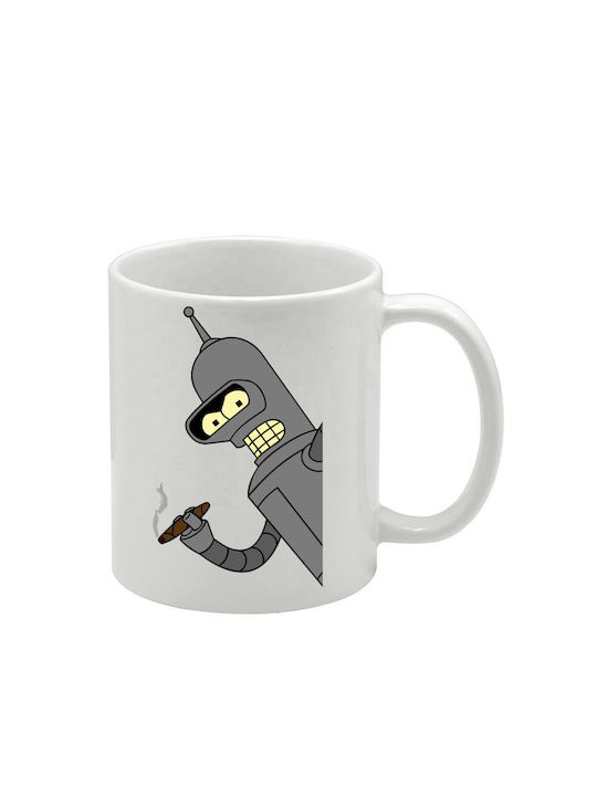 Weiße Tasse Futurama