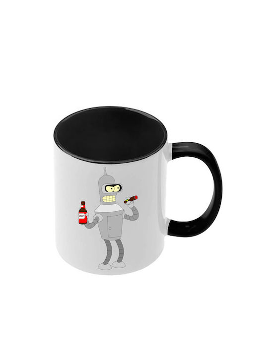 Futurama Tasse Mit Schwarze Griff Innen
