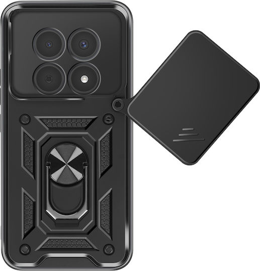 Avizar Case Redmi Note 15 5g Swiveling Camera Cover Ring Stand Black