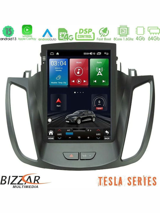 Bizzar Car Audio System for Ford C-Max Kuga 2011-2023 Bluetooth USB Wi-Fi GPS Apple CarPlay Android Auto with 9.7 Inch Touch Screen