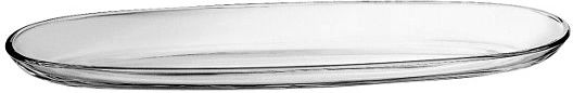 Vidivi Fenice Decorative Oval Glass White Platter 50x16cm