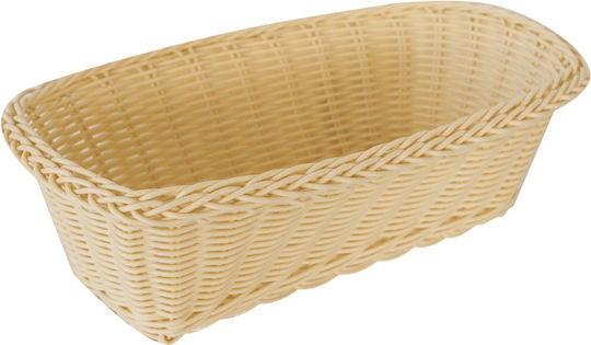 Rectangular Bread Serving Basket Raki 19x15x7cm Cream