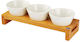 Set Mit Melamin-Schalen Bambusständer Raki 29x22x3,5cm
