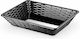 Rectangular Bread Basket Fruit Melamine Raki Hena 37x27xh8cm Black