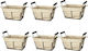 Set 6 Rectangular Bread Serving Baskets Raki 25...