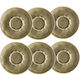 Set 6 Plates 16cm Bonna Raw Terra Brown Porcelain Tea Cup Holder