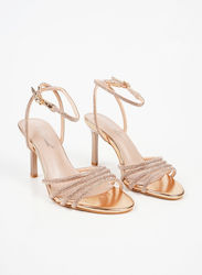 Piazza Damen Sandalen mit Strass Gold