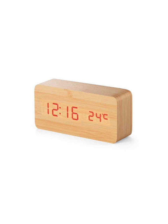Dsplay Tischuhr Digital LED Holz mit Wecker TF181935 Verschiedene Farben