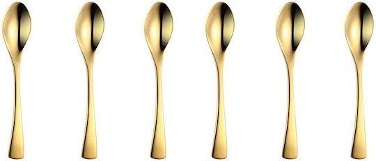 Raki Wicked Set Of Gold Stainless Steel Spoons 6 Pieces
