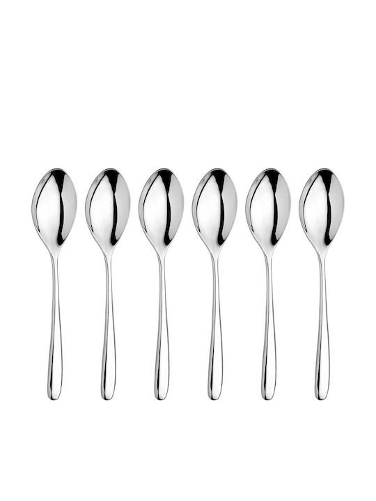 Inoxriv Set Linguri Desert / Înghețată Inox Argintii 15.5cm 6 Bucăți
