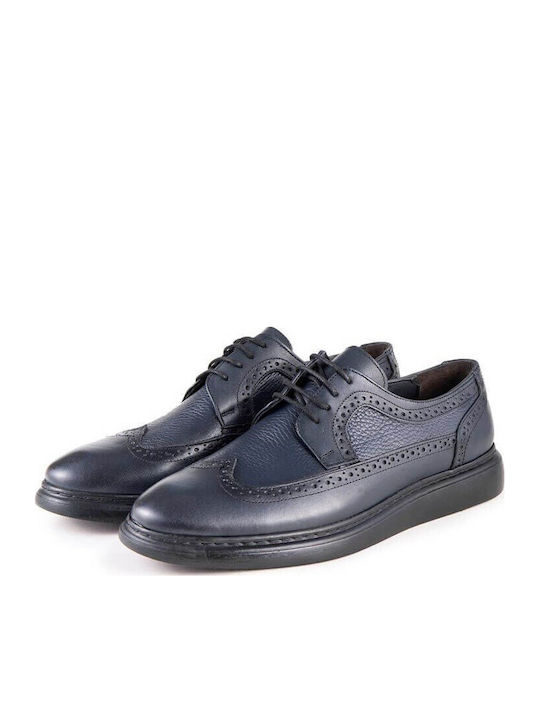 Leder Herren Freizeitschuhe Blau