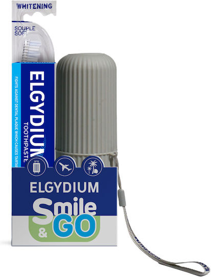 Elgydium Set Pastă de Dinți Antiplacă 75 Ml + Periuță de Dinți Pentru Albire S