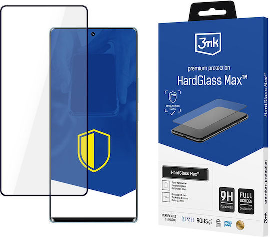3MK Hardglass Max Full Face Tempered Glass Negru (Honor 70)