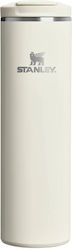 Stanley Transit Fliptop Glass Thermos Stainless Steel BPA Free 590ml Cream Gloss Stanley Transit Fliptop Glass Thermos Stainless Steel BPA Free 590ml Cream Gloss