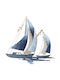 Marhome Blue Wall Decor Made of Metal 48.9x3.8x48.9cm