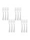 Raki York Set Fruit Dessert Forks Stainless Silver 12 Pieces
