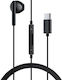 Acefast 49572 In Ear Handsfree Слушалки с Букса USB-C Черни