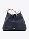 Women's Shoulder Bag from Artificial Leather Blue