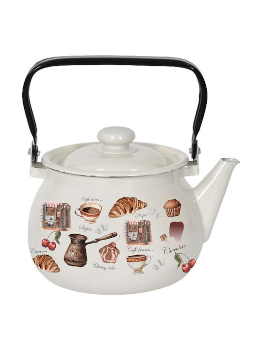 Raki Cafe Teapot Stainless Steel Multicolour 2500ml